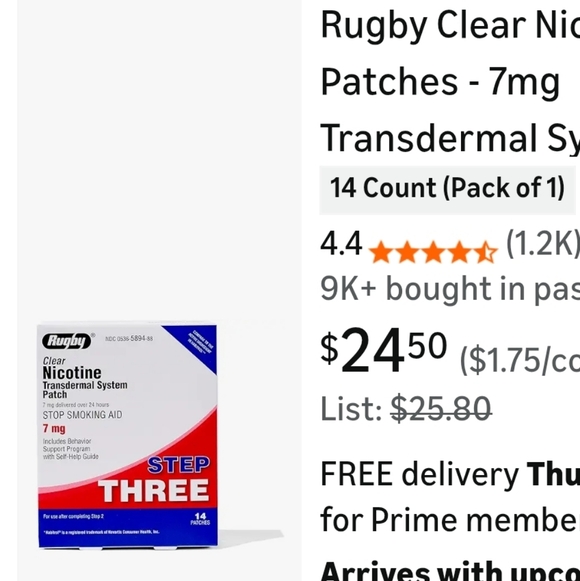 Rugby Nicotine Transdermal System Patch - Step Three.. - Picture 4 of 4